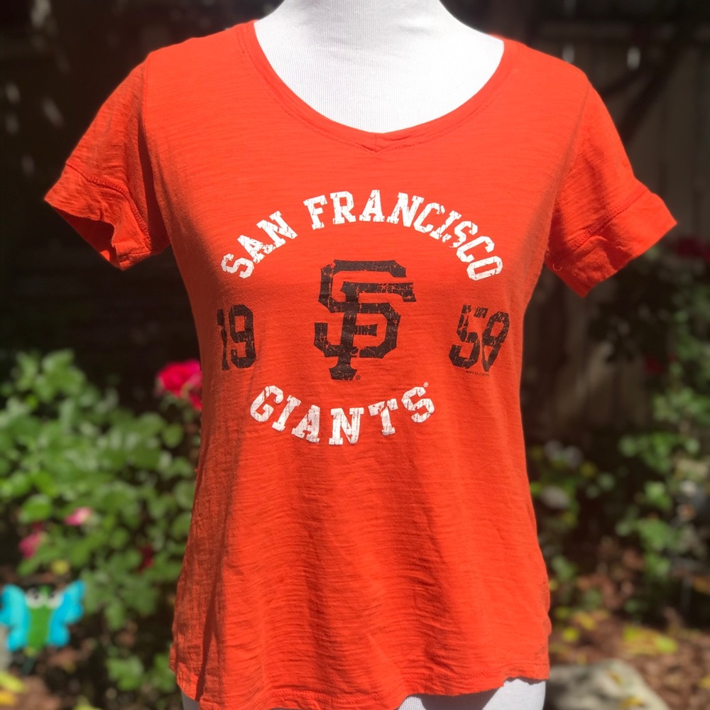 San Francisco Giants Scoop Neck Slub Knit Tee